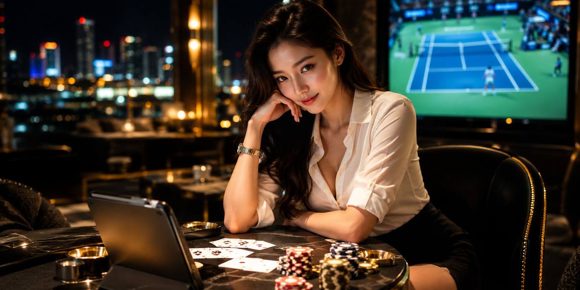 Người mẫu Việt Nam đang chơi poker tại sòng bài